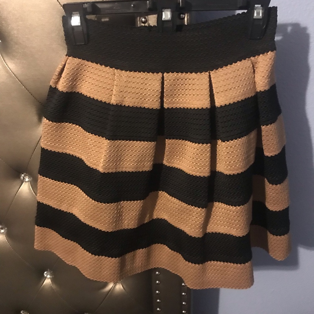 Tan & black Skater skirt